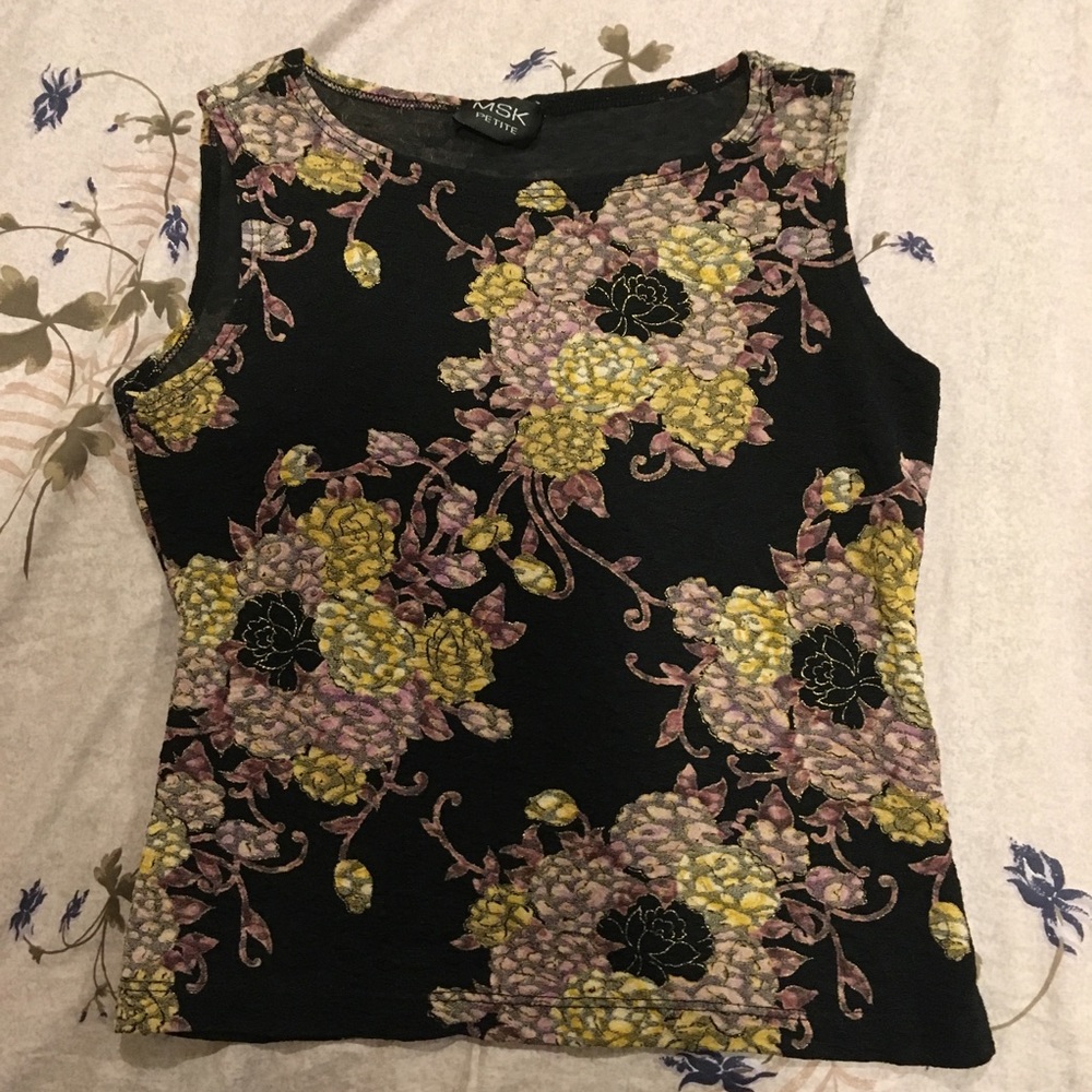 Vintage floral tank top